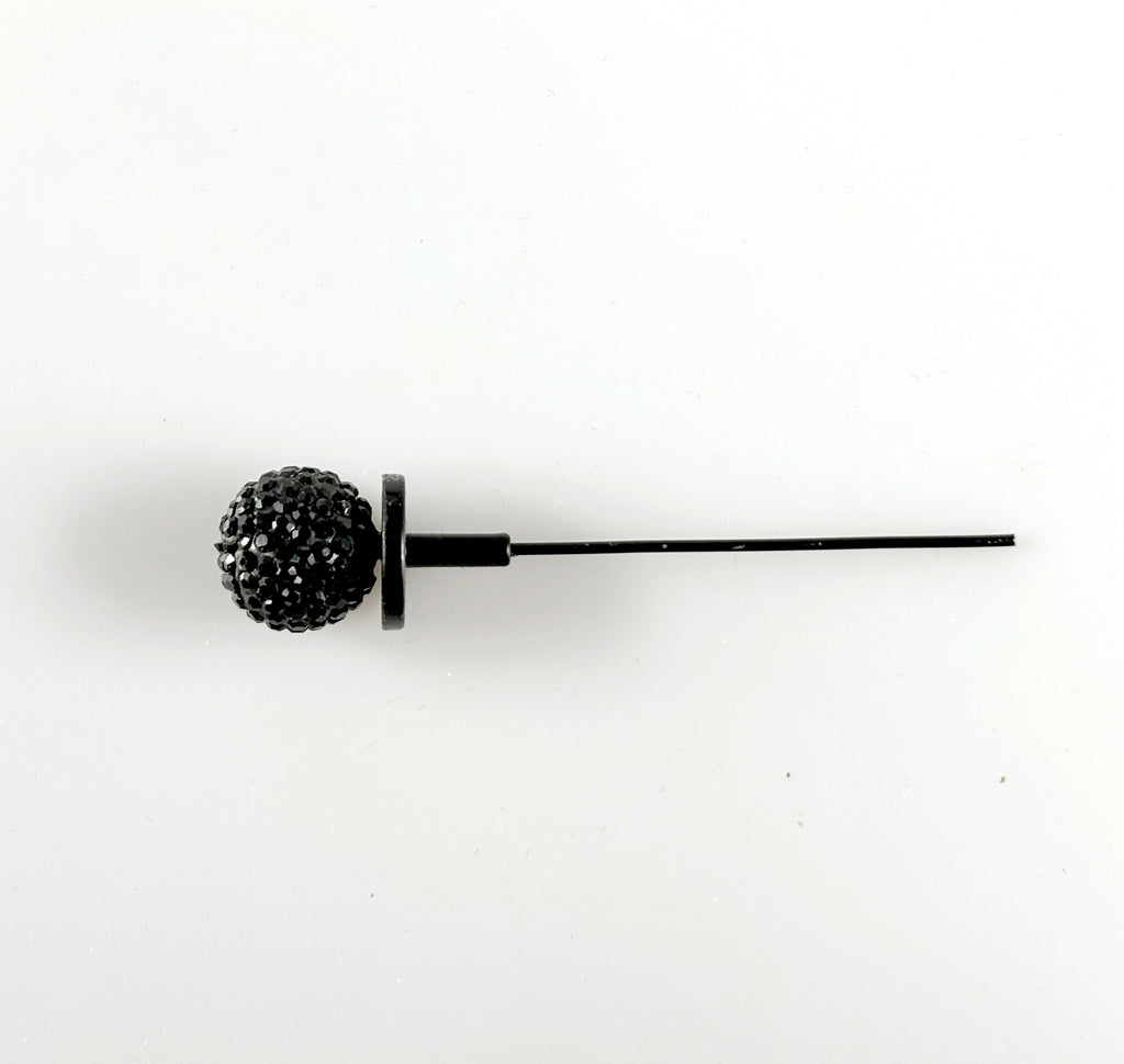 Einzelner schwarzer Glitzer-Pin